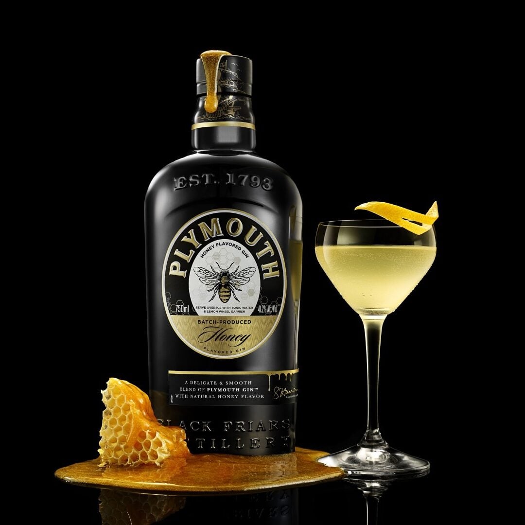 plymouth honey bottle with bees knees cocktail